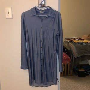 Blue dress with belt